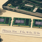 combien de ram pour un pc portable barrettes et étiquette