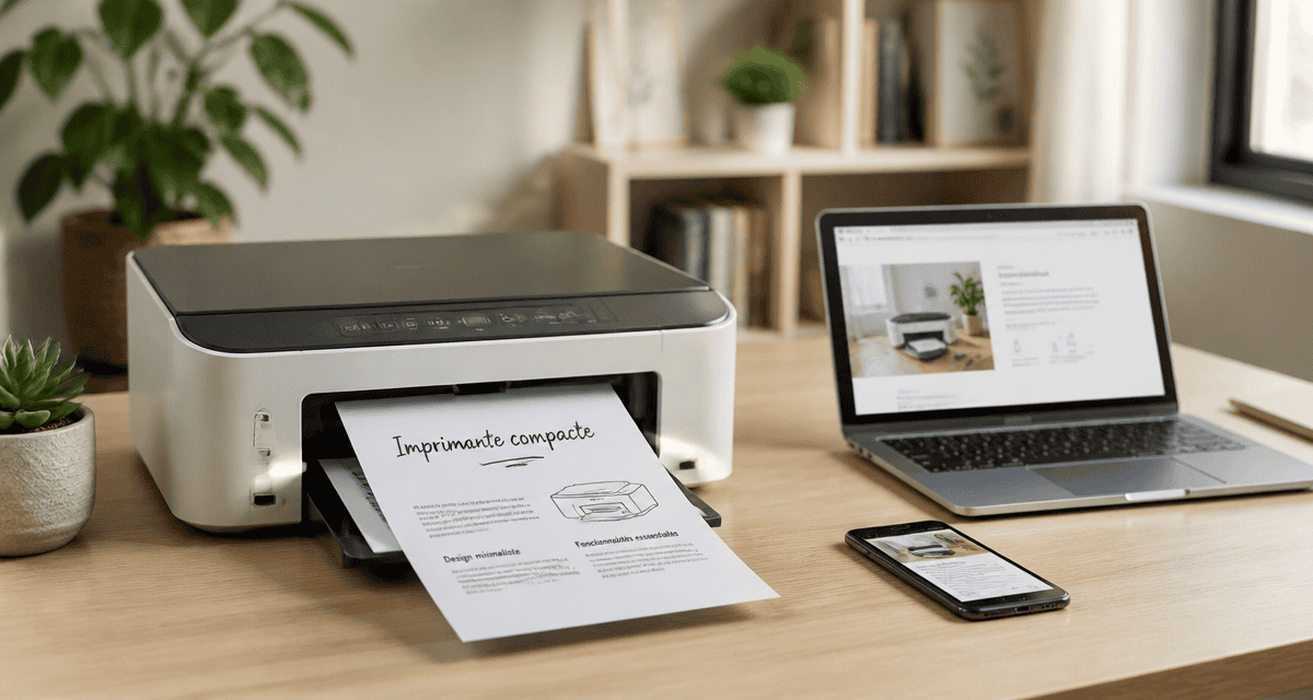 imprimante compact moderne sur bureau