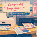 imprimante super u epson xp-2200 et ecotank sur étagère