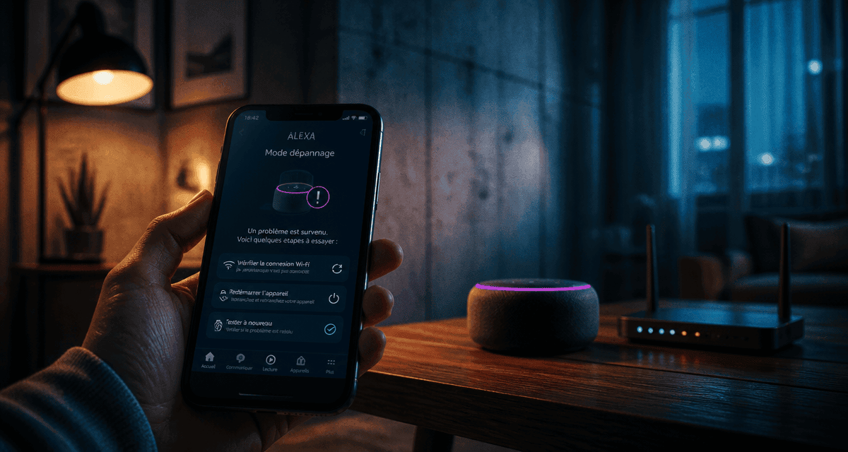 je n'arrive pas a connecter alexa au wifi salon routeur
