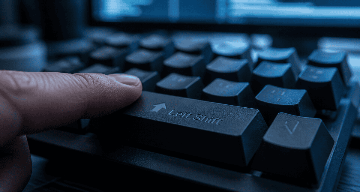 left shift clavier touche en gros plan
