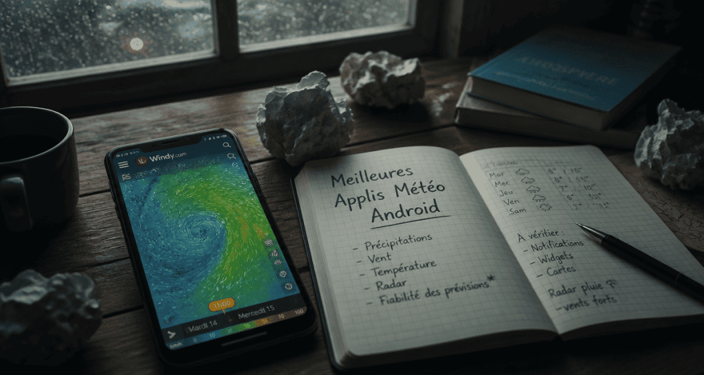 meilleur appli meteo android smartphone carte