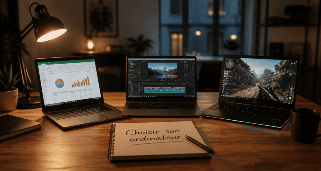 quel ordinateur choisir trois laptops bureau
