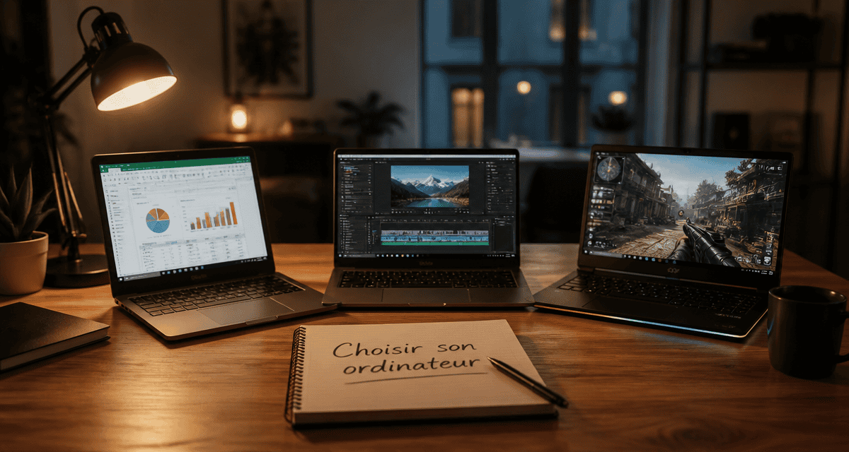 quel ordinateur choisir trois laptops bureau