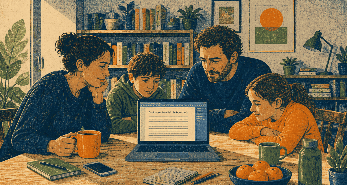 Quel ordinateur portable choisir pour usage familial, famille réunie autour d’un PC
