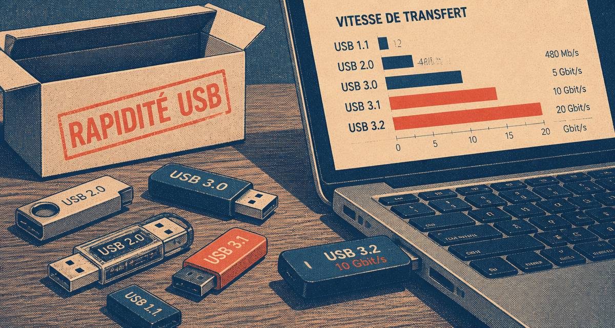 rapidite cle usb graphique transfert