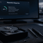 reparation disque dur externe sur bureau