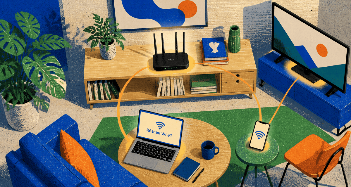 routeur wifi : comment ça marche vue salon moderne