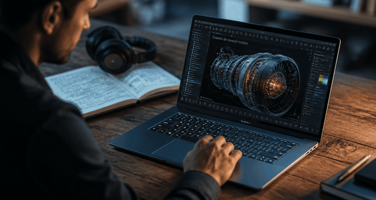 Station de travail PC portable haut de gamme avec logiciel 3D