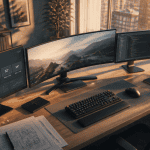 taille ecran pc differents modèles alignés sur bureau