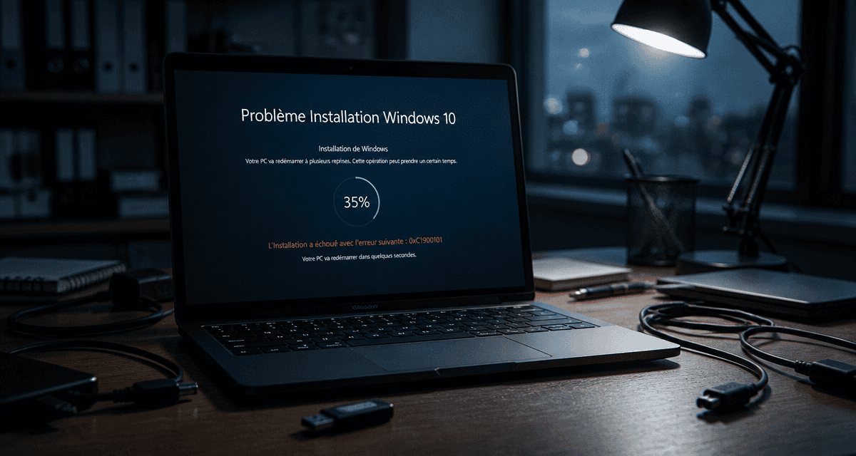 windows 10 problème installation erreur 0xC1900101 écran bloqué