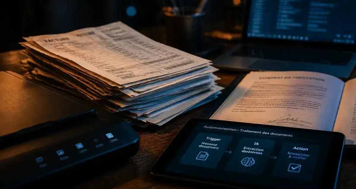 Automatisation IA : workflow de traitement factures et contrats