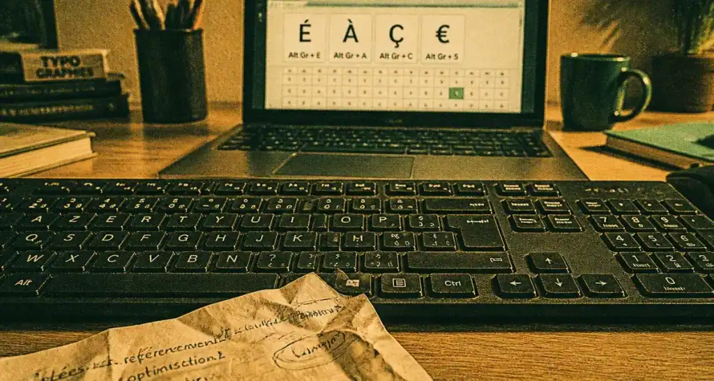 Caractères spéciaux clavier azerty sur clavier AZERTY avec raccourcis