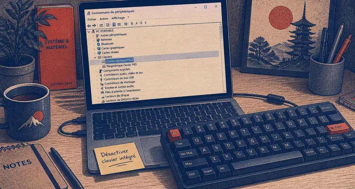 clavier desactiver sur pc portable avec gestionnaire peripheriques
