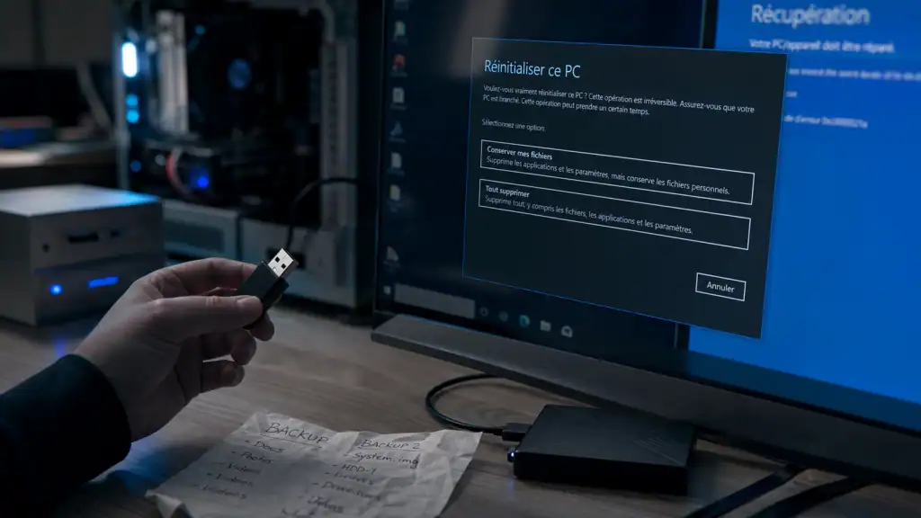 Comment réinstaller windows : clé USB et réinitialiser ce PC