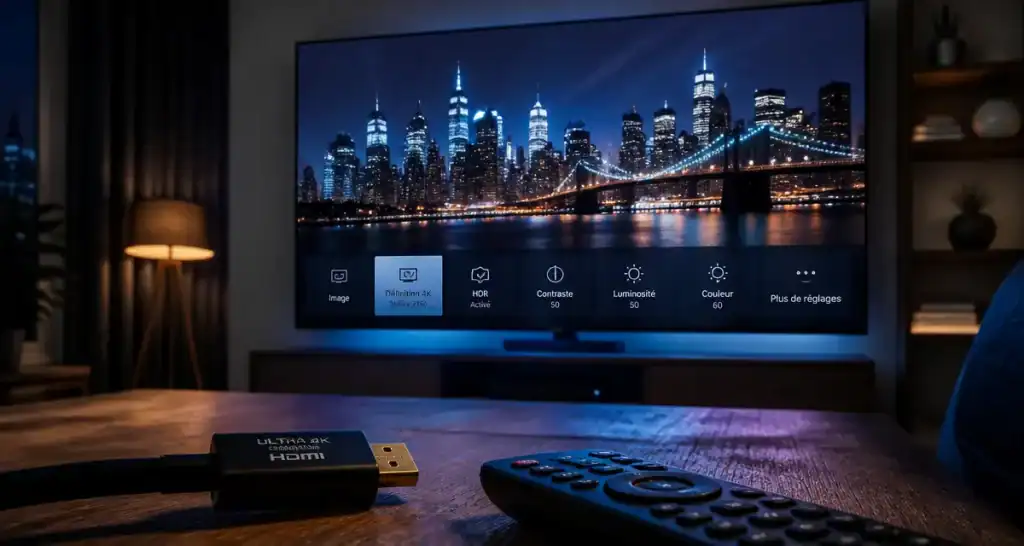 definition 4k televiseur salon urbain