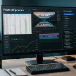 ecran 40 pouces sur bureau moderne