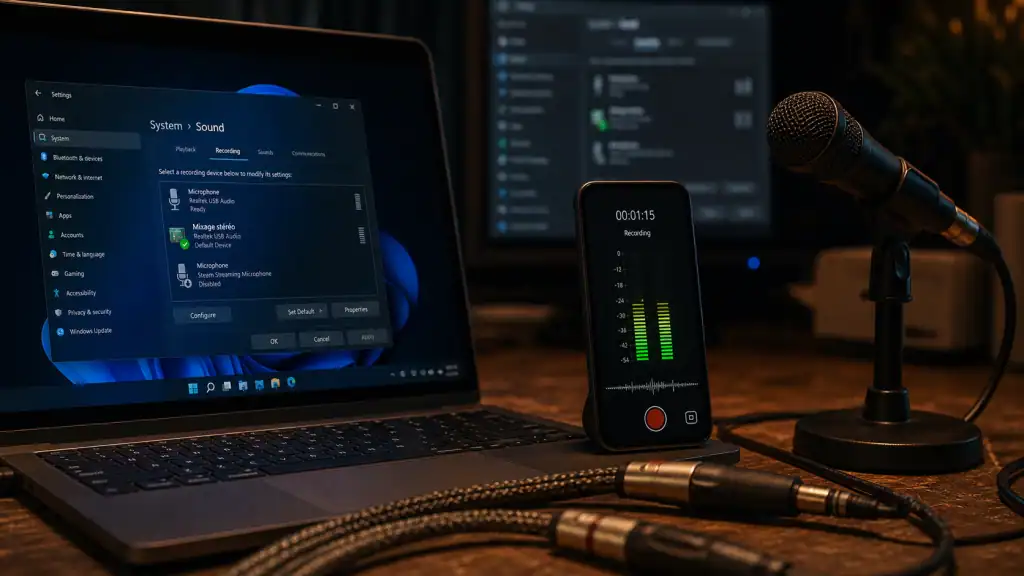 Enregistrer son systeme windows 11 : capter l’audio interne
