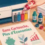 imprimantes sans cartouche sur bureau moderne