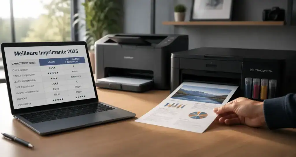 meilleure imprimante 2025 sur bureau moderne