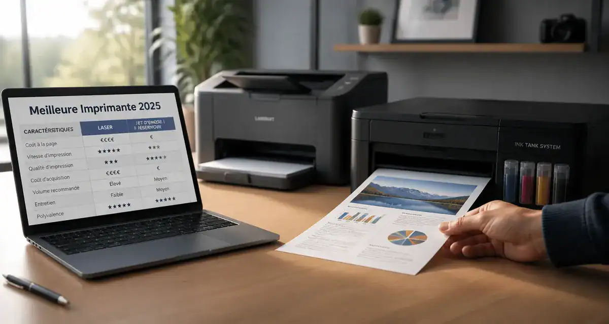 meilleure imprimante 2025 sur bureau moderne