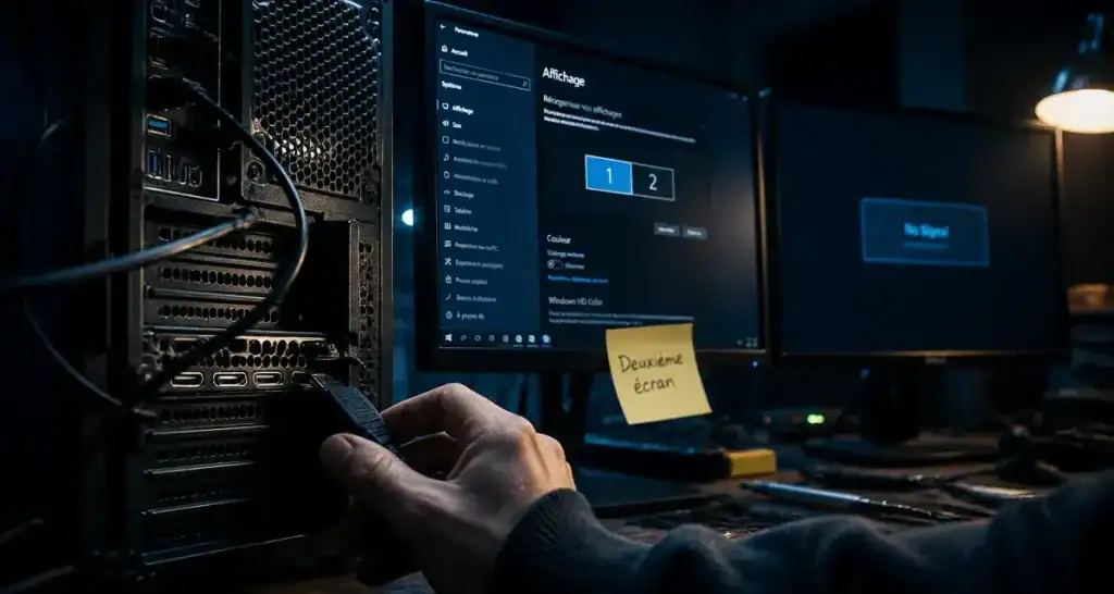 Problème affichage double écran windows 10 : double écran détecté