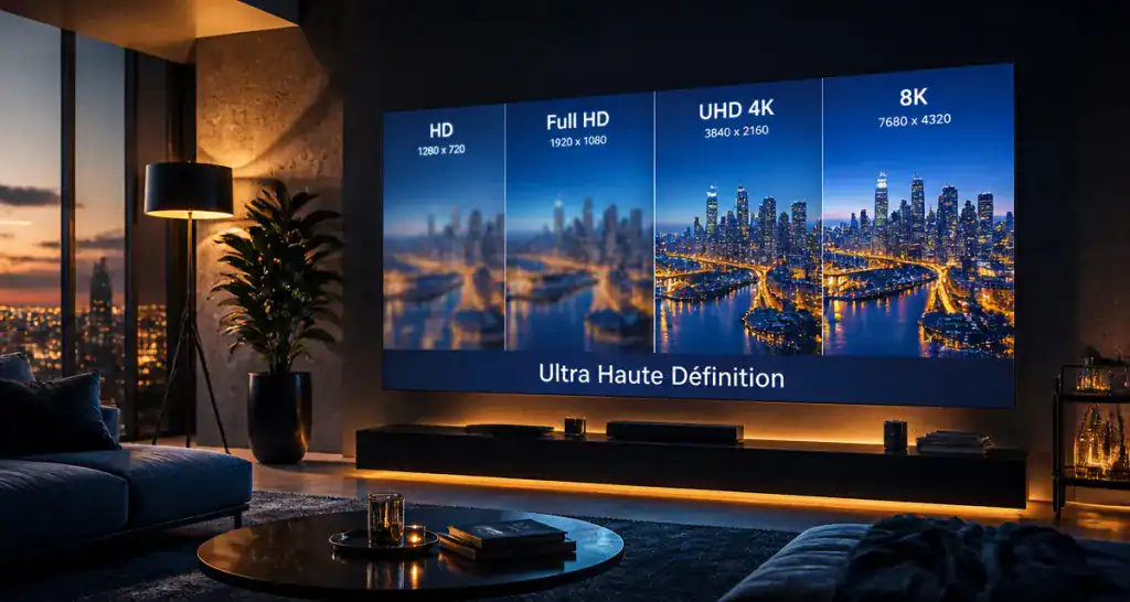 Que veut dire UHD image comparaison résolutions