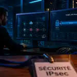 Technicien surveillant vpn and ipsec sur écrans