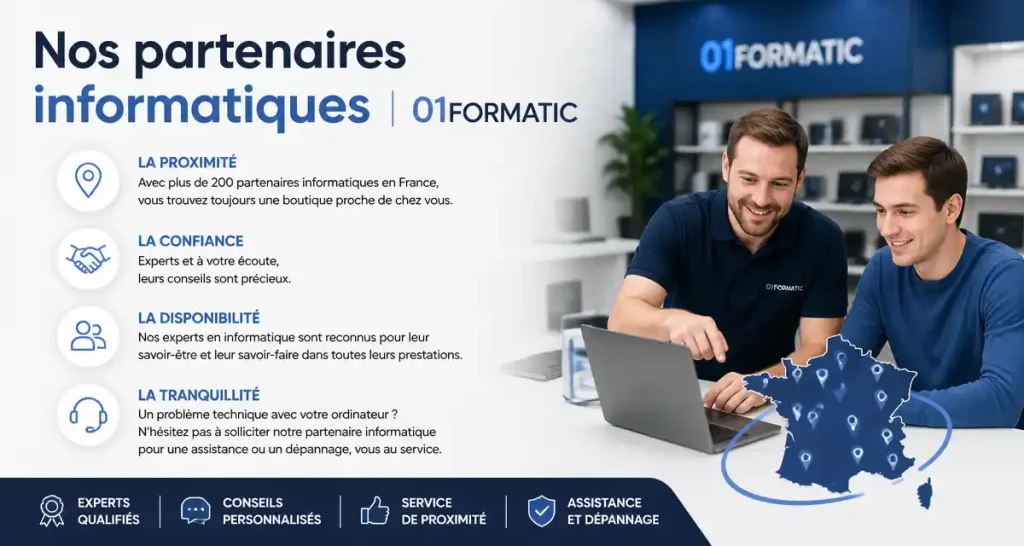Nos partenaires informatiques | 01FORMATIC