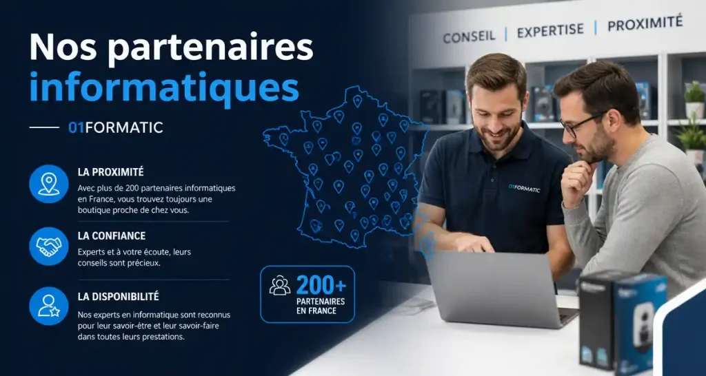 Nos partenaires informatiques | 01FORMATIC