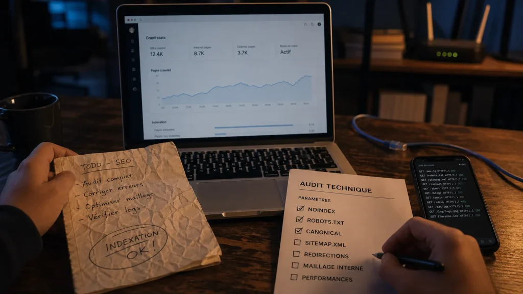 Audit technique SEO : crawl, indexation et priorités pour corriger les vrais freins