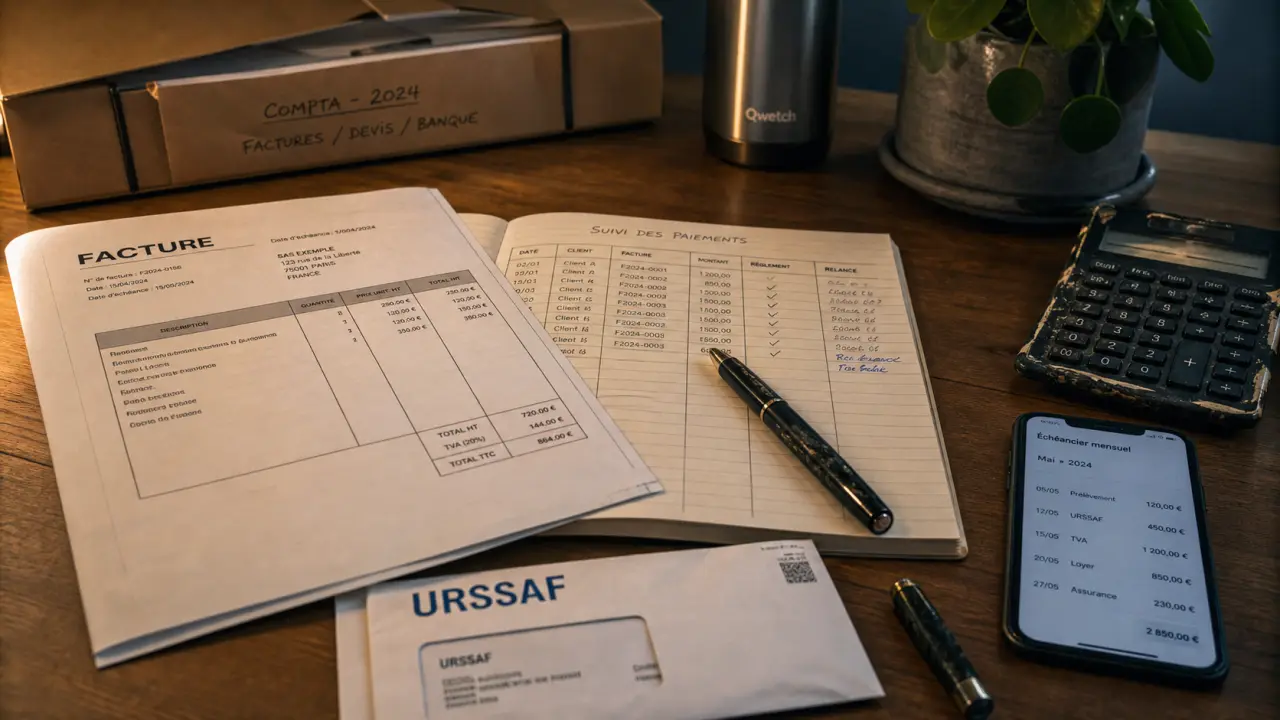 Charge d une entreprise individuelle : facture URSSAF et échéancier mensuel