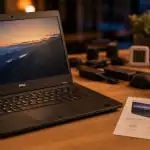 Dell reconditionné : ordinateur portable Dell Latitude sur bureau