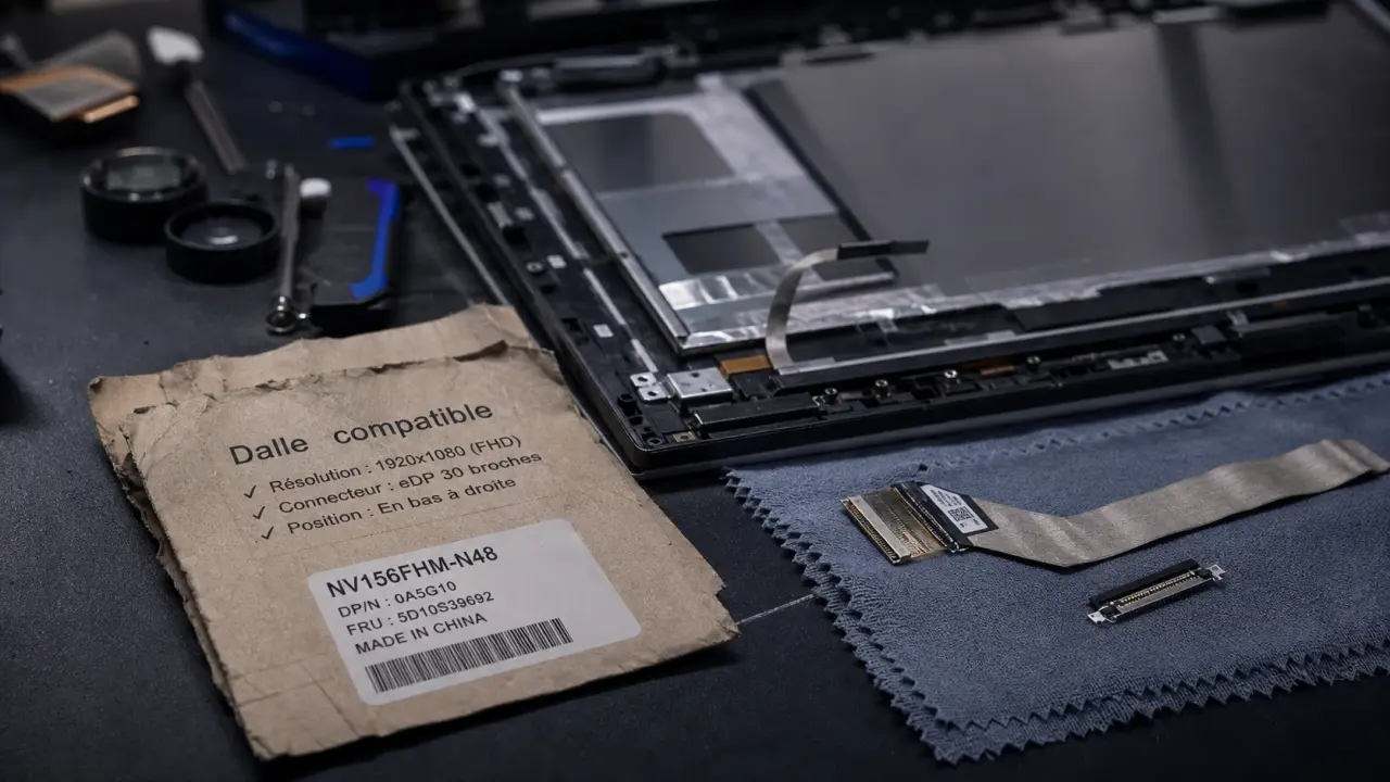 ecran dalle pc portable : connecteur eDP/LVDS
