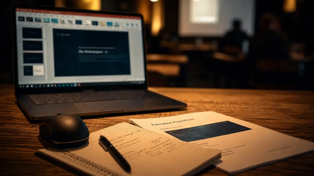 Formation PowerPoint : choisir le bon niveau, maîtriser les masques et viser la certification TOSA