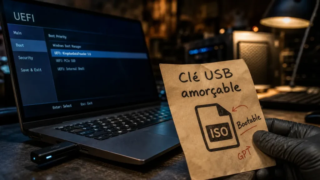 Installer ubuntu sur pc : clé USB amorçable UEFI sur PC