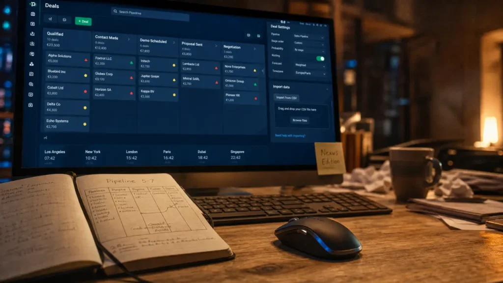 Paramétrer CRM Pipedrive Nexus Edition sans erreur : les 7 réglages à faire avant d’inviter l’équipe