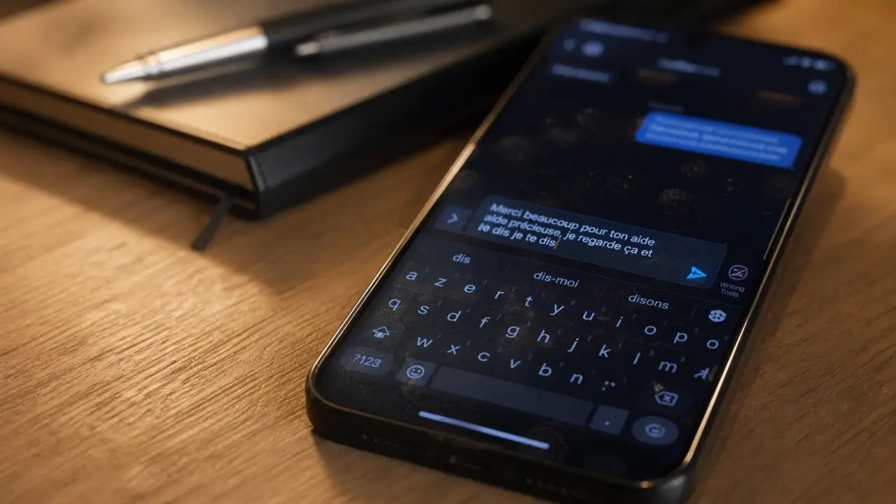 Gboard outils d'écriture ia sur smartphone Android
