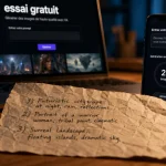 midjourney essai gratuit : 25 images sur écran, interface sombre