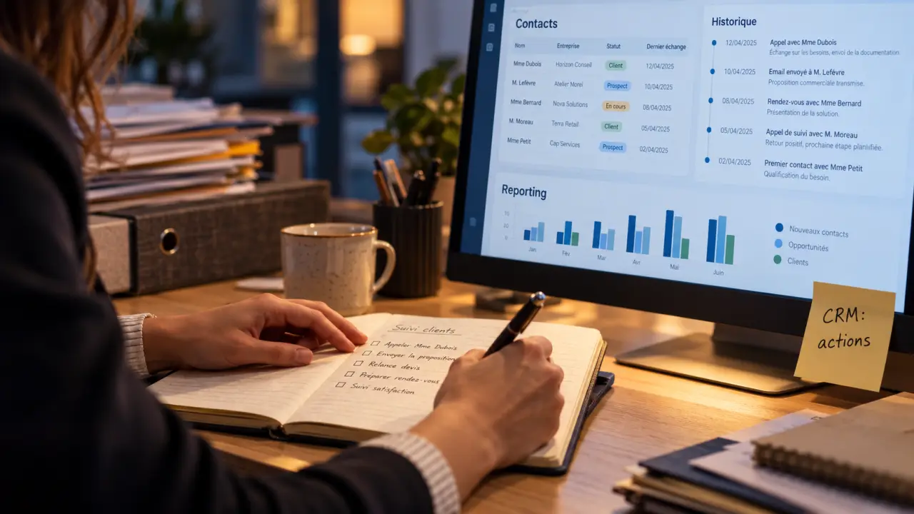 Base de données CRM : fiche client et écran CRM pour éviter les doublons