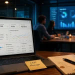 CRM manager : tableau de bord CRM, KPI et réunion d’équipe