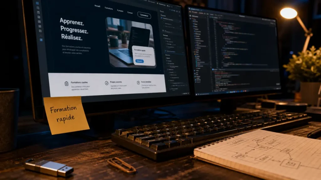 FormezvousRapidement.fr développement web : apprendre vite, mais avec front-end, back-end et certification RNCP