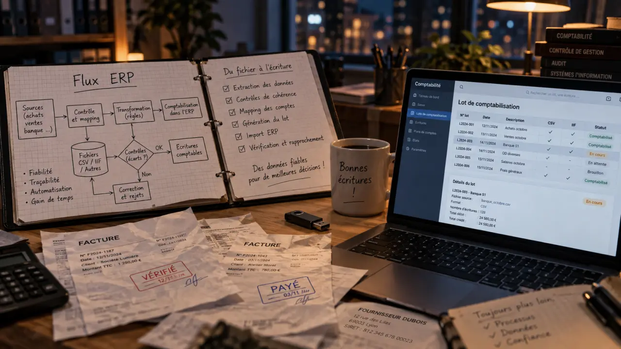 Intégration ERP FlexiBiz avec comptabilité : contrôle du lot avant export