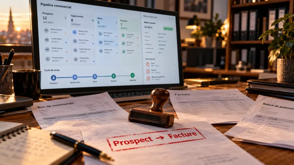 Axonaut CRM et facturation : du premier contact à l’encaissement, sans ressaisie