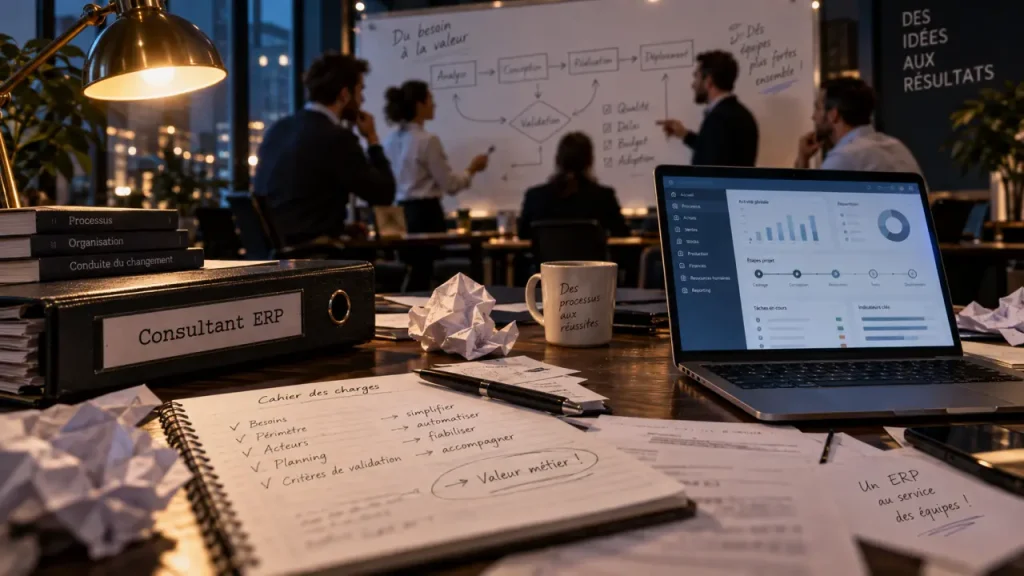 Consultant ERP : transformer les besoins métiers en outils adoptés par tous