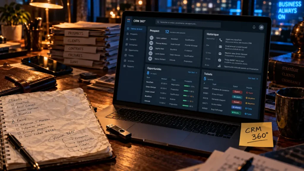 Un CRM relie les équipes et centralise chaque étape de la relation client