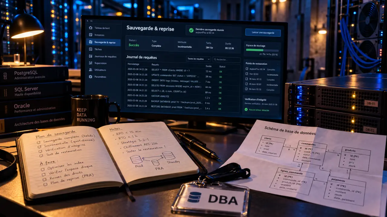 Gestion base de données : SGBD, SQL et sauvegardes pour éviter la perte de données