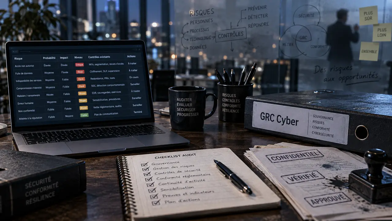 GRC cybersécurité : preuves et risques, sans alourdir les audits