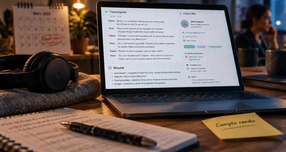 Leexi CRM outil : transcription et données clients